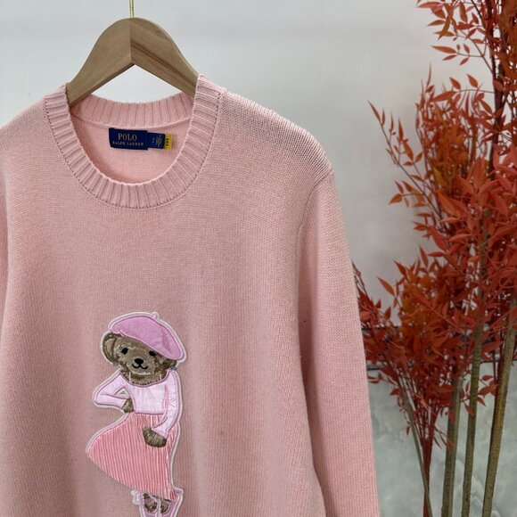 Polo Ralph Lauren Pink Sweater withBear Design - Picture 3 of 6